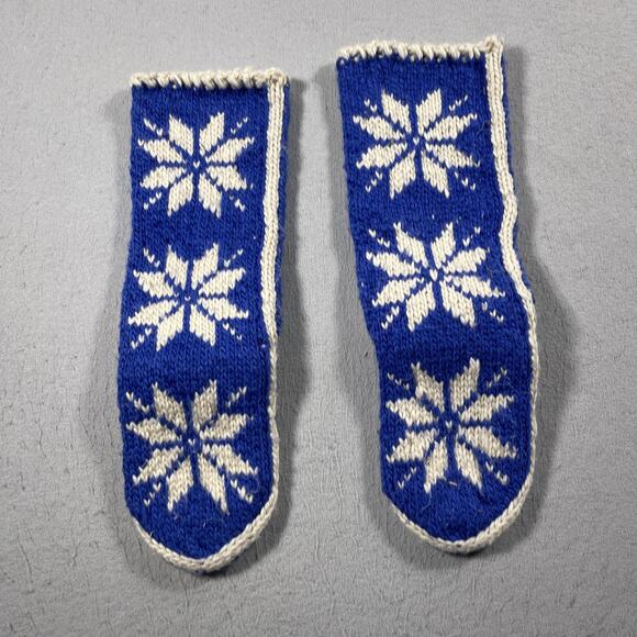 Woolrich‎ Slipper Socks Mens Large Knit Snowflake Moccasins Fleece Lined Warm - Picture 1 of 5